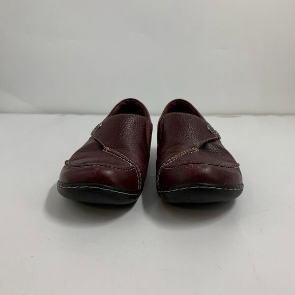 Clarks Women's Hope Roxanne Leather Button Close Comfort Loafer Size 9.5 - Picture 9 of 15